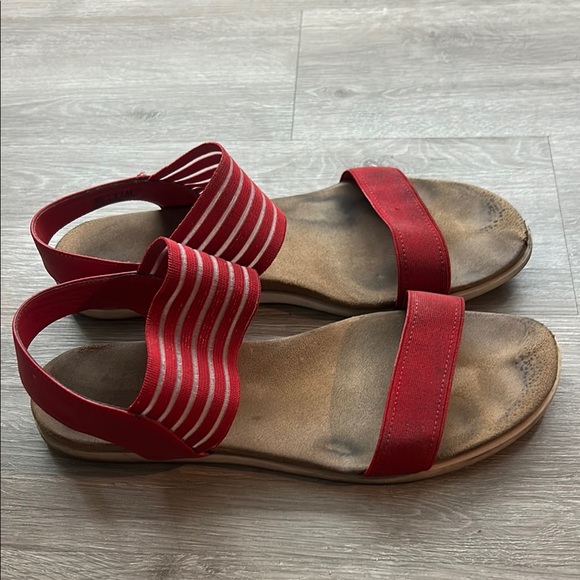 Red Strappy Sandals - Picture 5 of 9